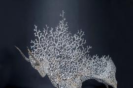 韩国艺术家的工业不锈钢雕塑作品：《共存之林》
