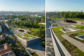 弧形形状的匈牙利布达佩斯民族博物馆建筑造型设计