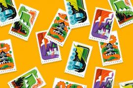 “永远的美国”——巨龙元素的系列邮票设计