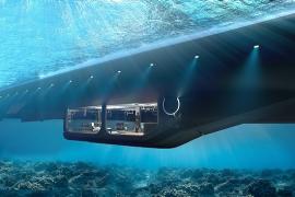 可以看到海下全景的Cantharus超级游艇概念设计