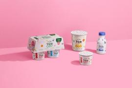 使用了Lust字体的一款希腊酸奶的新产品包装设计