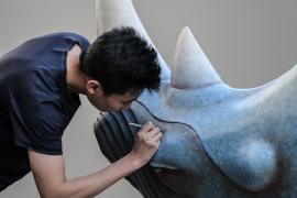 天才艺术家王瑞林的空灵动物雕塑
