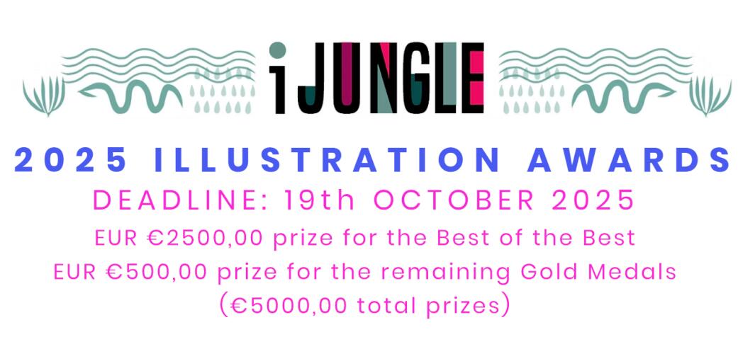 2025 iJungle插画大奖开启征稿，总奖值5000欧元，10月19日截止