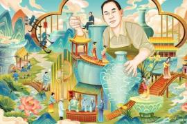 非遗新生记，国潮插画笔下的汝瓷、皮影戏等传统技艺之美
