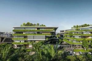曼谷111号办公绿谷，密集社区中的自然与协作型工作空间设计
