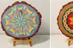 手工木片+丙烯马克笔，美术创作的新玩法