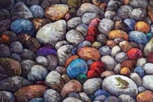 自行车后座的回丝废料，被他做成了堪比油画的艺术