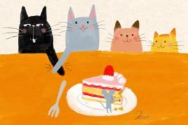 一笔治愈时光：Ken Smiths 笔下有灵魂的猫咪